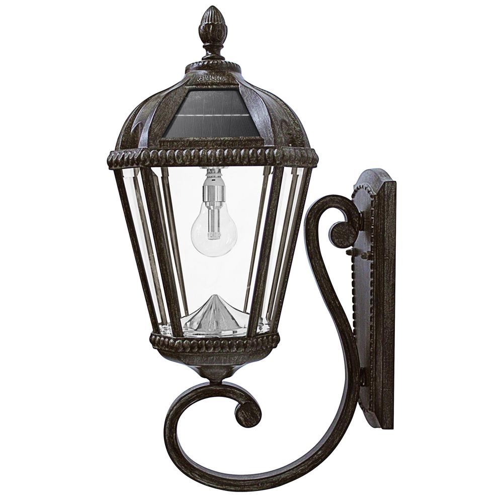 Royal Bulb with GS Solar LED Light Bulb - Wall Mount - Weathered Bronze Finish