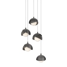 Hubbardton Forge 131125-SKT-LONG-07-89-GG0711 - Brooklyn 5-Light Double Shade Pendant