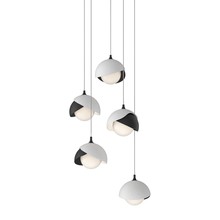 Hubbardton Forge 131125-SKT-LONG-10-02-GG0711 - Brooklyn 5-Light Double Shade Pendant