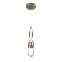 Hubbardton Forge 161040-SKT-STND-84-ZM0434 - Link Clear Glass Low Voltage Mini Pendant