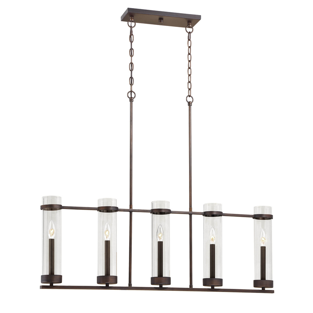 Milan 5-Light Island Rubbed Bronze