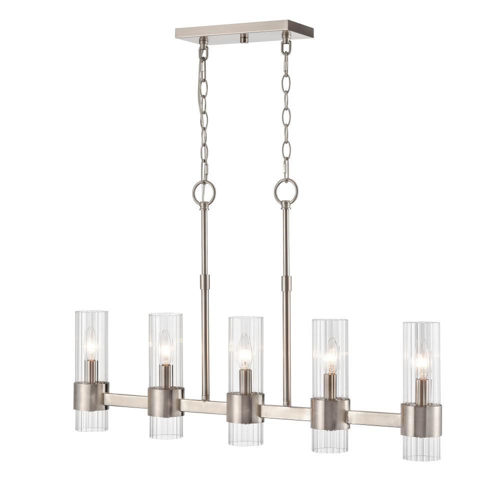 Caberton 5-Light Chandelier Ceiling Light Brushed Nickel