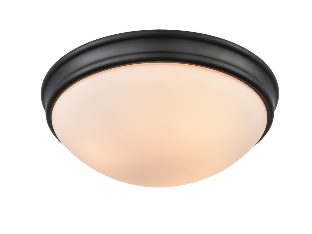 3-Light Flushmount Ceiling Light Matte Black