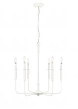 Millennium 29306-TWH - Savanne 6-Light Chandelier Ceiling Light Textured White