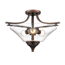 Millennium 1483-RBZ - Natalie 3-Light Semi-Flush Ceiling Mount Rubbed Bronze