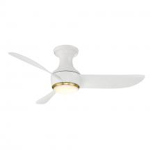 Modern Forms US - Fans Only FH-W2203-44L-SB/MW - Corona 44 Flush Mount Ceiling Fan