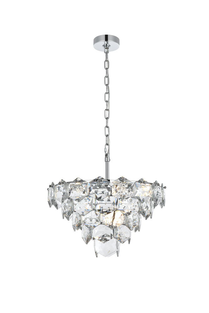 Pendant D20"H12"L8 Chrome