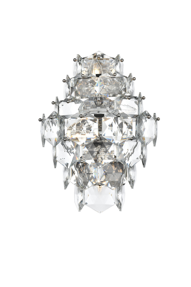 Wall Sconce W13.8"S8"*H18"L4 Chrome