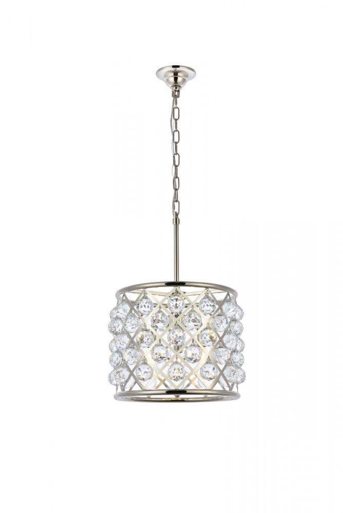 Madison 4 Light Polished Nickel Pendant Clear Royal Cut Crystal