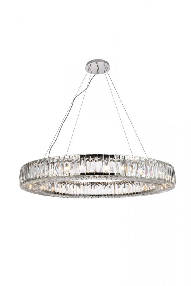 Cuvette 24 Light Chrome Chandelier Clear Royal Cut Crystal