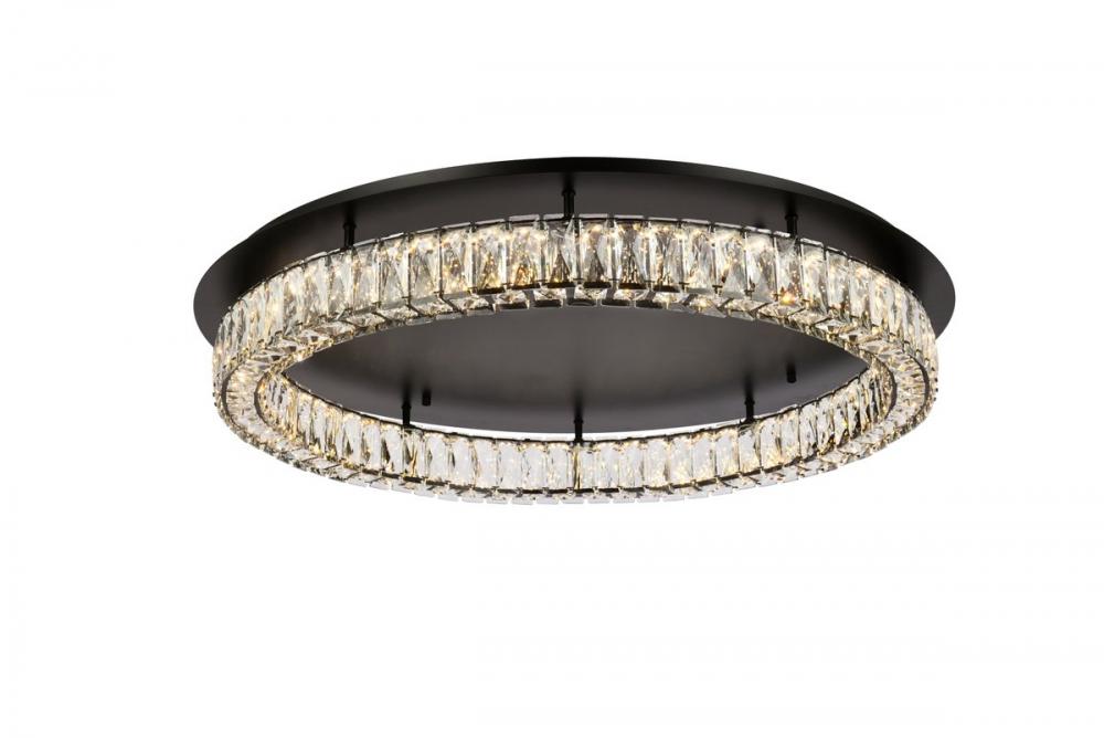 Monroe 33 Inch LED Single Flush Mount in Black