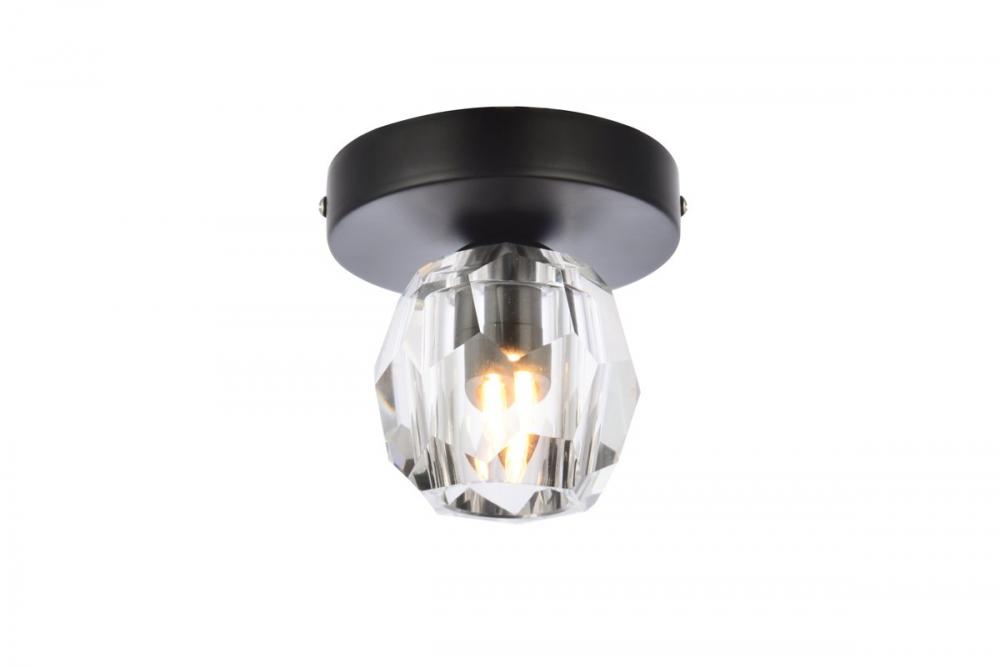 Eren 1 Light Black Flush Mount