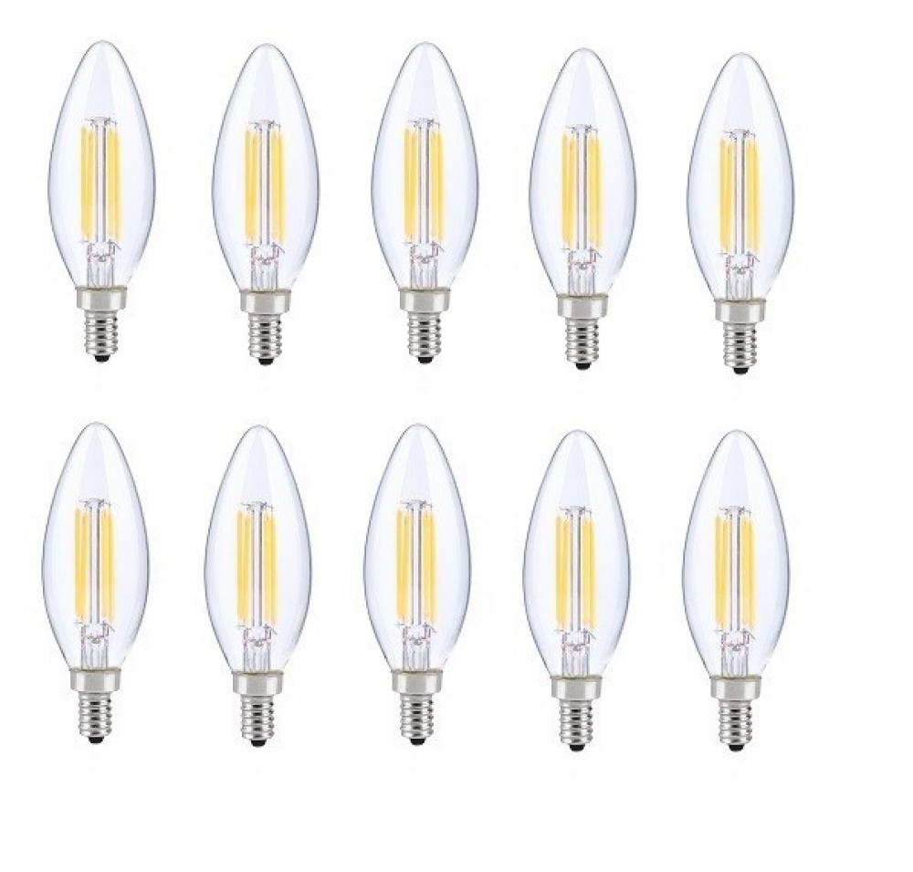 LED E12 Candelabra, Blunt Tip, 2700k, 300 Degree, CRI80, Es, UL, 6W, 60w Equivalent, 15000hrs