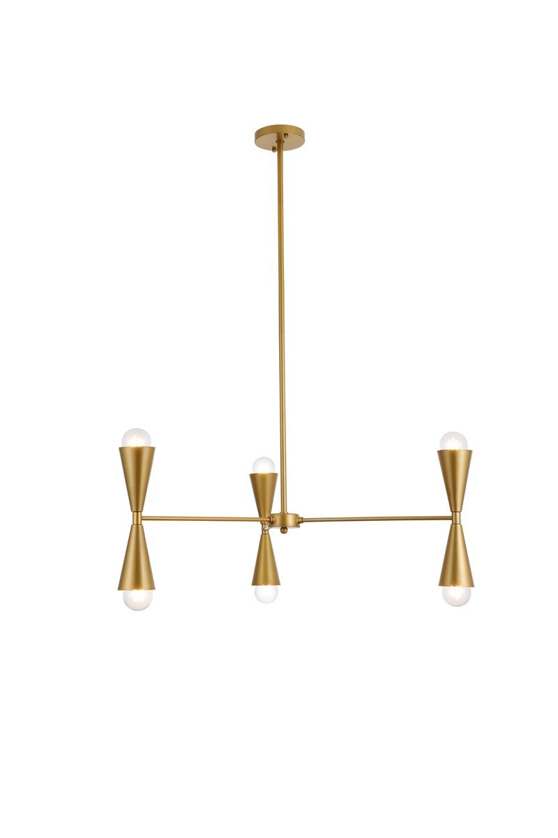 Cade 34 inch pendant in brass