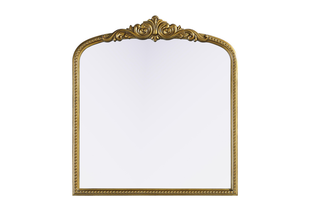 Wall mirror 33"x1.4"x36" Antique Brass