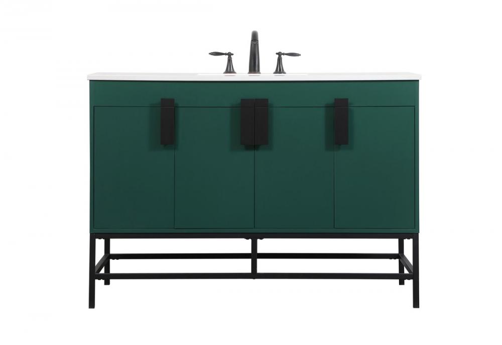 48 Inch Single Bathroom Vanity in Green