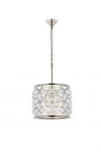 Elegant 1206D14PN/RC - Madison 4 Light Polished Nickel Pendant Clear Royal Cut Crystal