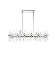 Elegant 2200G42C - Serena 42 Inch Crystal Rectangle Chandelier in Chrome