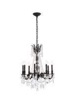 Elegant 9208D24DB/RC - Rosalia 8 Light Dark Bronze Chandelier Clear Royal Cut Crystal