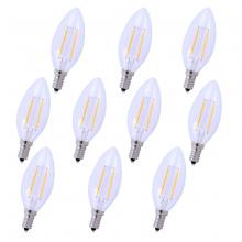 Elegant E12LED103-10PK - LED E12 CANDELABRA, 2700K, 300 degree, CRI80, ES, UL/CUL, 2.5W, 25W EQUIVALENT, 15000HRS