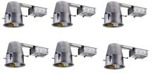 Elegant ICAT4R-GU10LED-6PK - 4 Inch Icat Remodel Housing, 120v, Gu10 Socket, LED Gu10 8w Max6 Pack