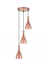 Elegant LD2408HG - Aiken 3 Light Honey Gold Pendant