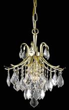 Elegant LD8100D12G - Amelia Collection Pendant D12in H15in Lt:3 Gold finish