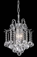 Elegant LD8200D12C - Amelia Collection Pendant D12in H15in Lt:3 Chrome Finish