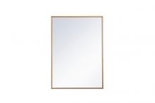 Elegant MR572028BRS - Metal Mirror Medicine Cabinet 20 Inchx28 Inch in Brass