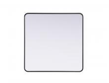 Elegant MR8A3636BLK - Contour Metal Rectangle Mirror 36x36 in Black