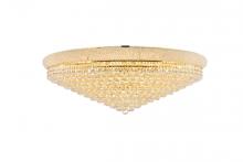 Elegant V1800F42G/RC - Primo 30 Light Gold Flush Mount Clear Royal Cut Crystal