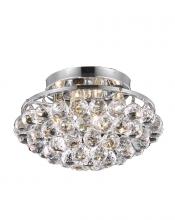 Elegant V9805F14C/RC - Corona 4 Light Chrome Flush Mount Clear Royal Cut Crystal