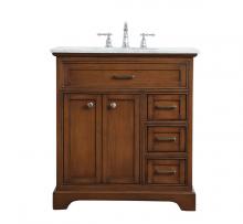 Elegant VF15032TK - 32 Inch Single Bathroom Vanity in Teak