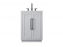 Elegant VF29024GR - 24 inch Single Bathroom Vanity in Grey