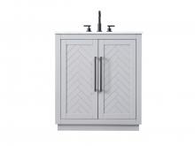 Elegant VF29030GR - 30 inch Single Bathroom Vanity in Grey