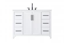 Elegant VF29548WH - 48 Inch Single Bathroom Vanity In White