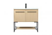 Elegant VF42536MMP - 36 Inch Single Bathroom Vanity in Maple