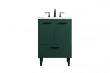 Elegant VF47024MGN - 24 inch bathroom vanity in Green