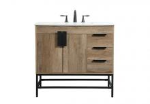 Elegant VF48836NT - 36 Inch Single Bathroom Vanity in Natural Oak