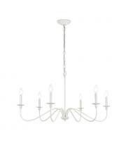 Elegant LD5056D30WH - Rohan 30 Inch Chandelier in White