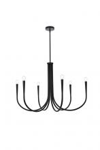 Elegant LD722D36BK - Layne 36 Inch Chandelier in Black