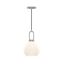 Alora Lighting PD601608BNOP - Soji 8-in Brushed Nickel/Opal Matte Glass 1 Light Pendant