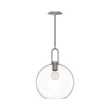 Alora Lighting PD601710BNCL - Soji 10-in Brushed Nickel/Clear Glass 1 Light Pendant