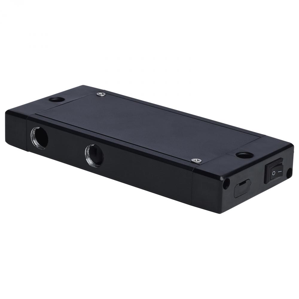 Junction Box with Switch; Black Finish