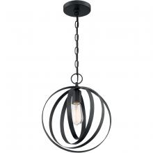 Nuvo 60/7066 - Pendleton - 1 Light Pendant with- Matte Black Finish