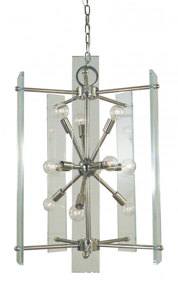 11-Light Polished Nickel Metrocraft Chandelier