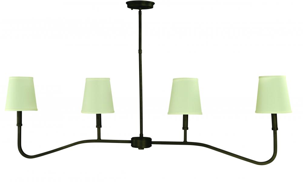 4-Light Satin Pewter Island Chandlier