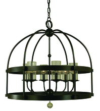 Framburg 4526 MB - 6-Light Mahogany Bronze Compass Chandelier