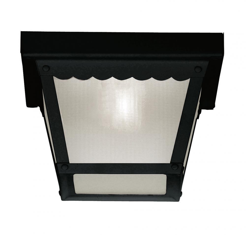 1-Light Outdoor Ceiling Light in Black