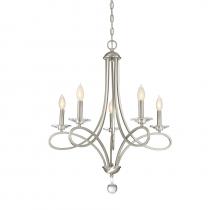 Savoy House Meridian M10028BN - 5-Light Chandelier in Brushed Nickel